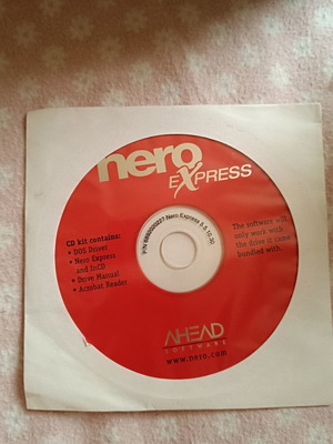 Nero Express software used, unscratched