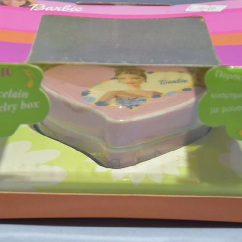 Barbie porcelain jewelry box new, musical design 5
