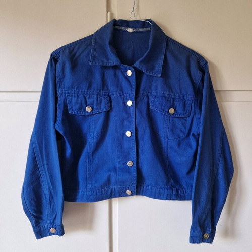 Blue denim jacket like new, no Small-Medium