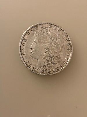 One dollar - Silver Morgan Dollar 1878 like new, rare American silver coin