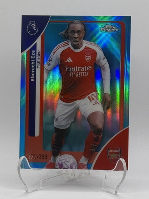 Eberechi Eze Numbered /299 Topps Chrome Premier League 26 Arsenal Card like new