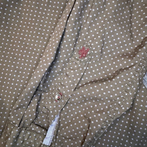 Marc O'Polo Slim Fit shirt L brown with dots used