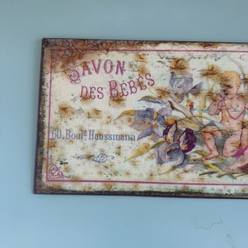Vintage decorative sign for wall or door, 40x15cm