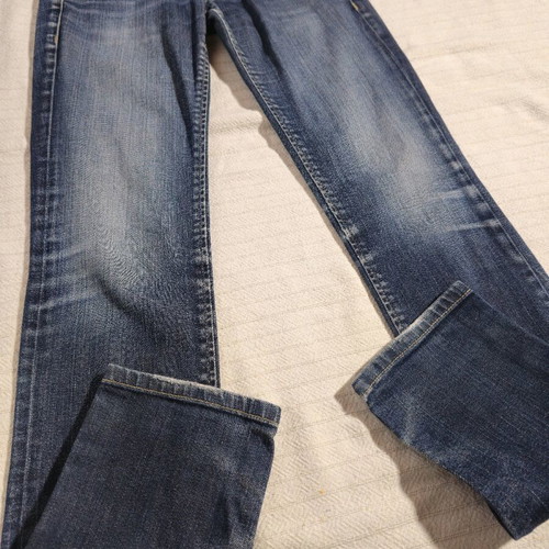 Staff cotton low-rise jeans used, size 25 XS, blue