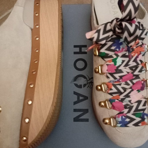 Hogan mules like new, beige, size 39.5