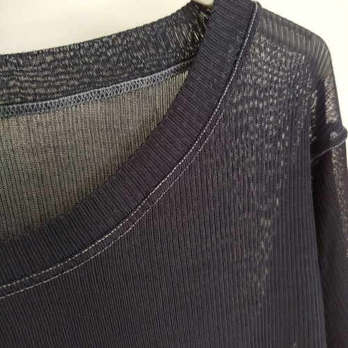 Women's rib knit blouse navy blue size M like new