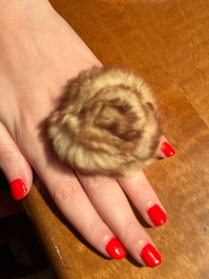 Faux fur ring