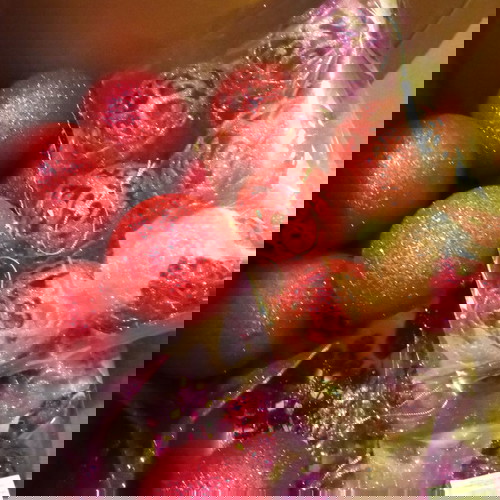 Χριστουγεννιάτικα στολίδια μεταχειρισμένα, σετ 22 τεμαχίων σε φουξ και μωβ αποχρώσεις