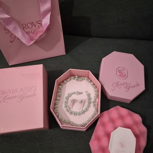 Ariana Grande x Swarovski Capsule Collection jewelry set, like new, silver