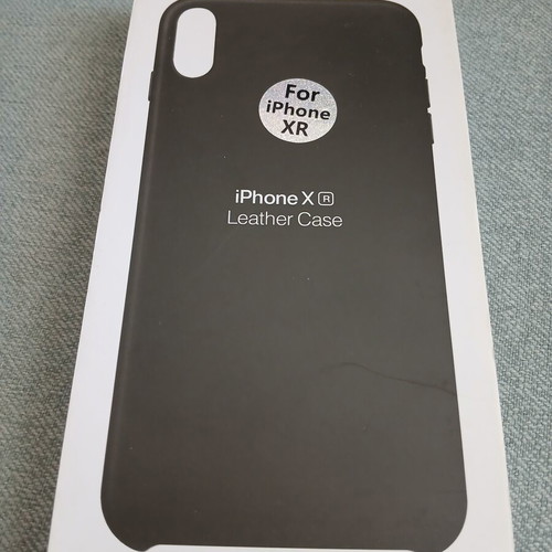 Apple iPhone XR Leather Case, black, original