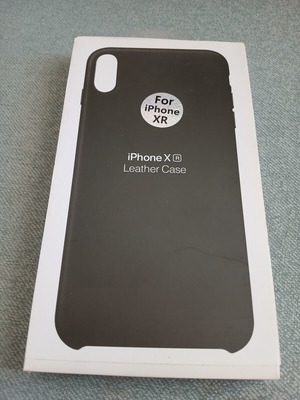 Apple iPhone XR Leather Case, black, original