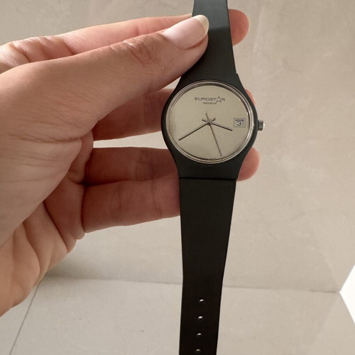 Wristwatches used, set of two, black and gray