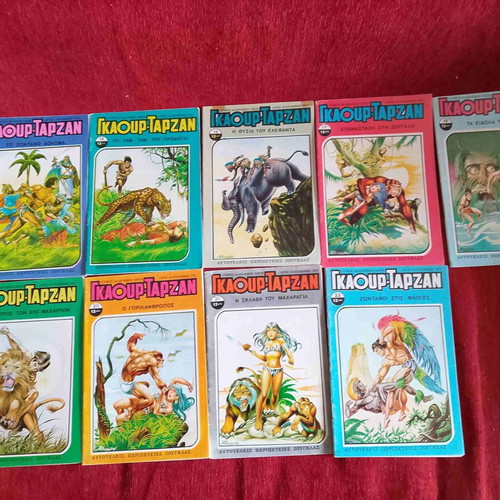Gaour - Tarzan comic magazine 1981 like new, pack of 9 issues