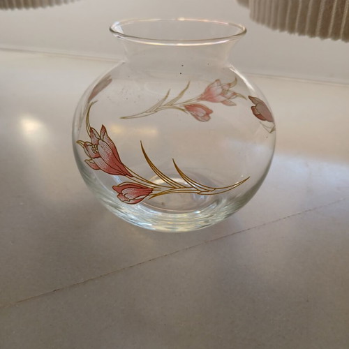 Vintage glass romantic jars with flowers & butterfly tealight holder