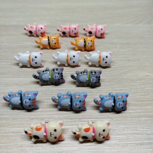 Push pins with kittens new, set of 15 pieces