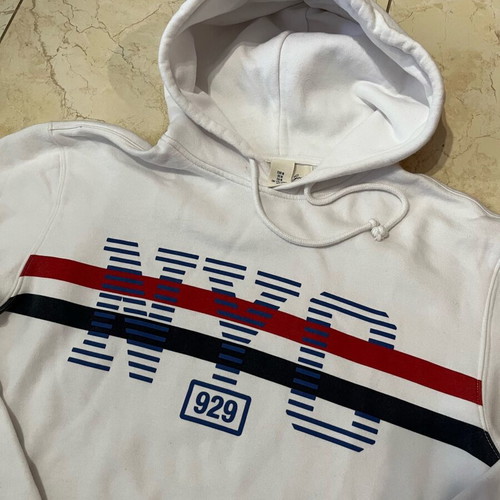 Men's hoodie sweatshirt like new, size medium, white