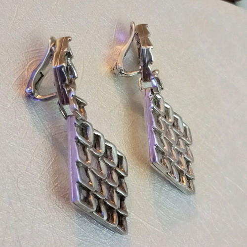 Lalaunis A21 925 silver earrings vintage with clips used