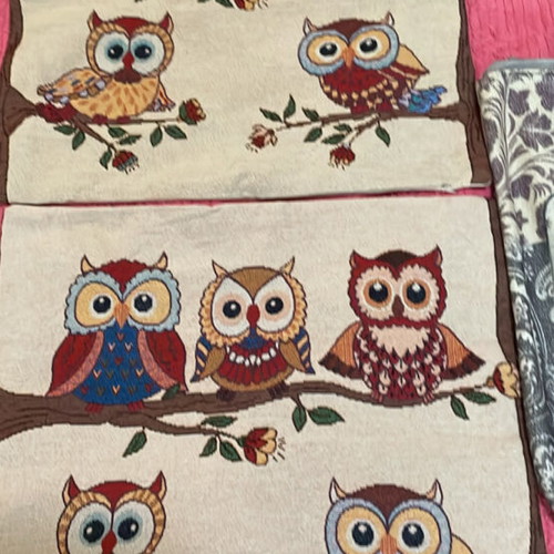 Pillowcases with owls and bag new, set of 2 pieces