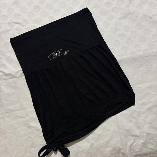 Vintage Y2K strapless top like new, black with rhinestones, sizes S/M