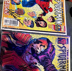 2 comic spiderman υπογεγραμμένα από τον mackie
