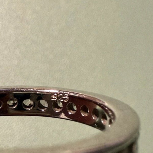 Silver 925 wedding ring with zircon like new, size 52