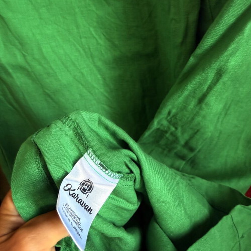 Karavan Green Linen Pants, 100% Linen, Medium