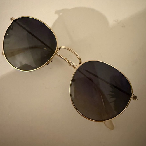 LUK sunglasses used with Versace case, black and gold