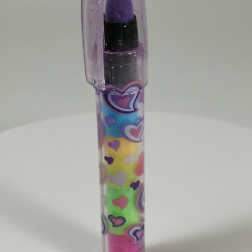 Vintage Sunmoon Glitter eraser with cap like new, design by Italy