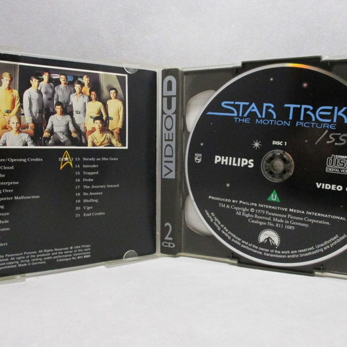 Star Trek The Motion Picture VCD used, rare edition on 2 VCDs