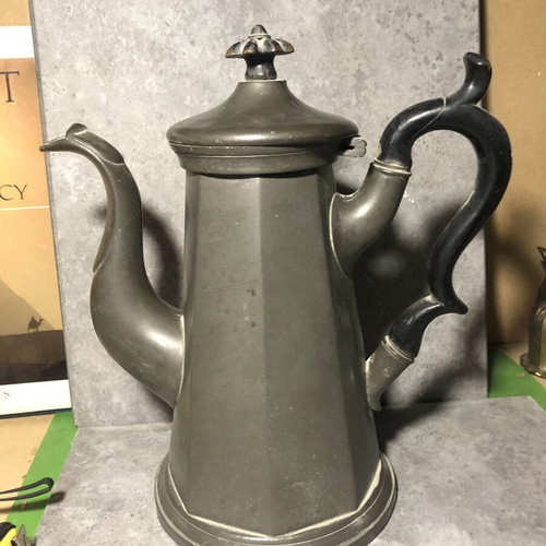Thomas Perkin Sheffield pewter teapot 19th century