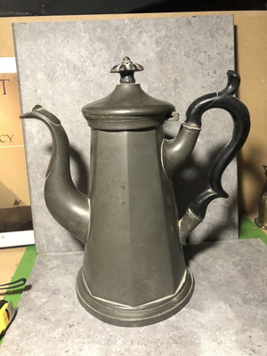 Thomas Perkin Sheffield pewter teapot 19th century