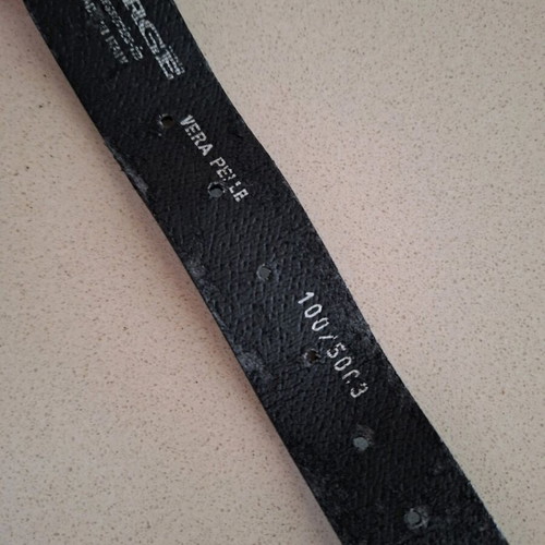 Berge belt like new, black and silver, size 100