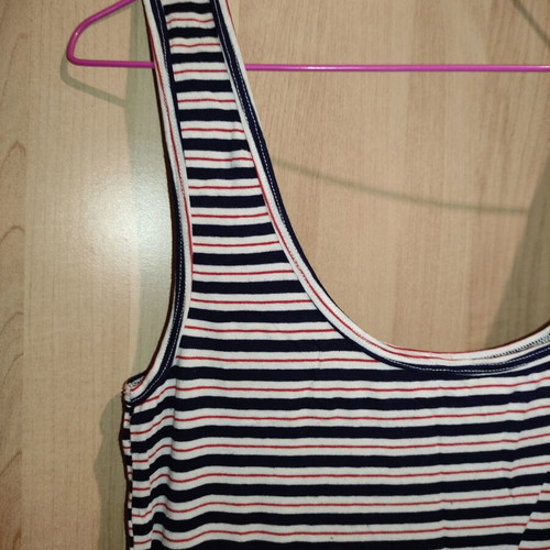 Pink Woman midi pencil dress like new, white and blue