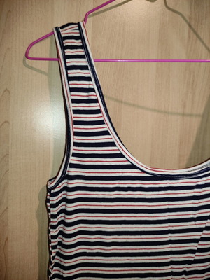 Pink Woman midi pencil dress like new, white and blue