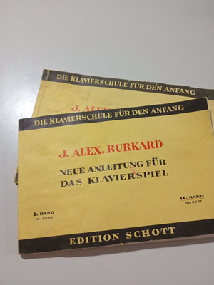 J Alex Burkard Neue Anleitung Für Das Klavierspiel piano books like new, set of two