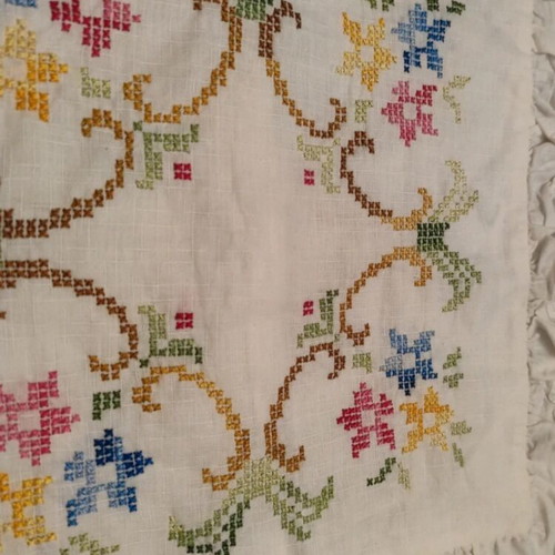 Decorative pillow cover 35x35 like new, handmade with zipper