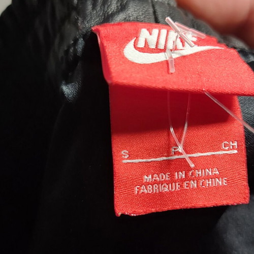 Nike women's leather shorts, size S, black