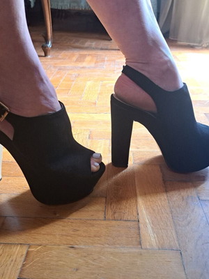 Sergio Todzi platform heels μαύρα suede μέγεθος 37 μεταχειρισμένα