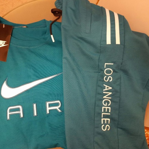 Nike Air summer sportswear set new, turquoise, sizes L XL