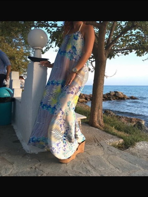 Long dress like new, colorful, one size