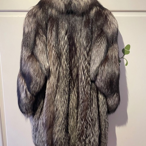 Fur coat like new, gray