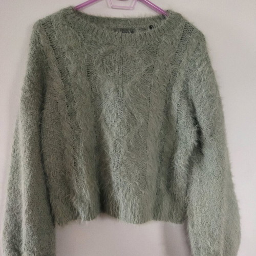 Funky Buddha sweater like new, fluffy, turquoise, size S