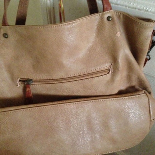 Dudlin Firenze Italy crossbody bag used, beige and brown