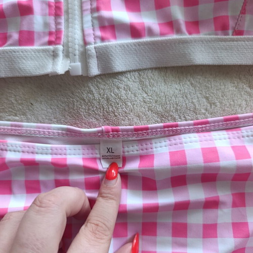 Bikini XL like new, white and pink