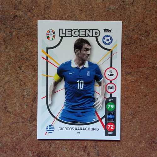 Topps Euro 2024 Match Attax Legend κάρτα Giorgos Karagounis
