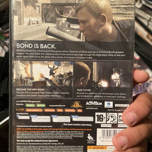 007 Quantum of Solace PC game, good condition