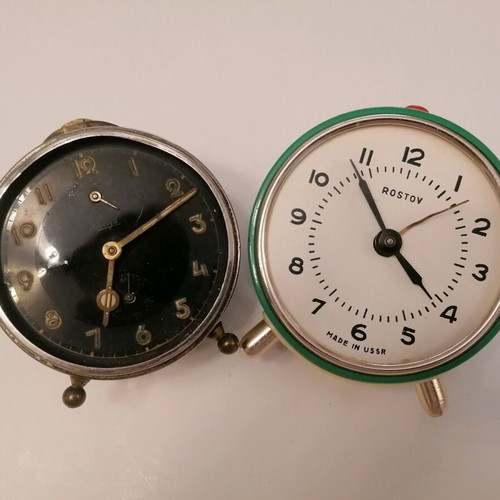 Vintage Rostov USSR and Kienzle table clocks used