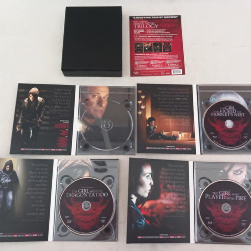 The Dragon Tattoo Stieg Larsson Trilogy Blu-ray used, social genre, subtitles