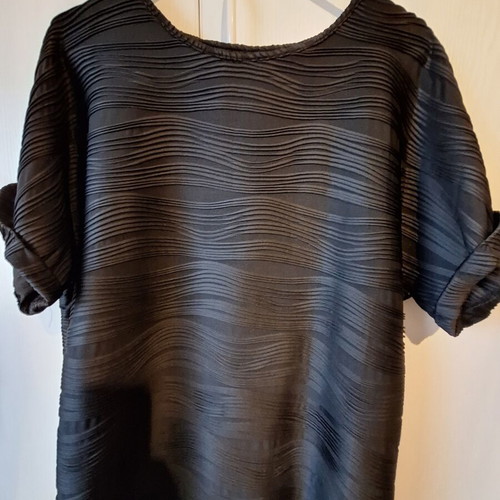 Black Shein Curve blouse like new, short sleeve, XL