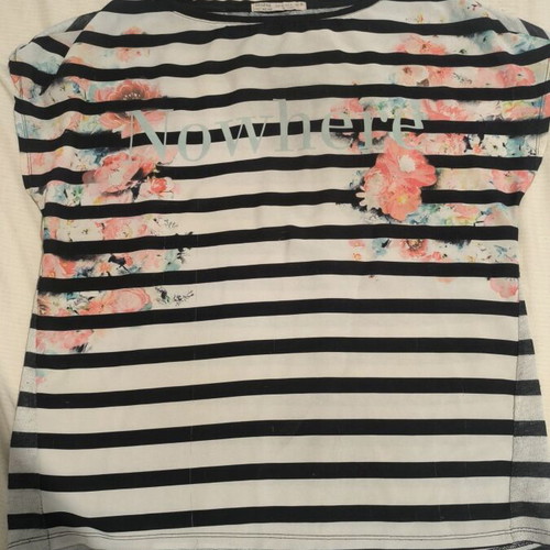 Bershka blouse black and white, size L